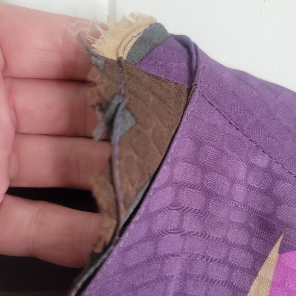 Nora Noh × Saks Fifth Avenue Palm Leaf 100% Silk Midi Dress Vintage Resortwear 8 - Picture 12 of 12